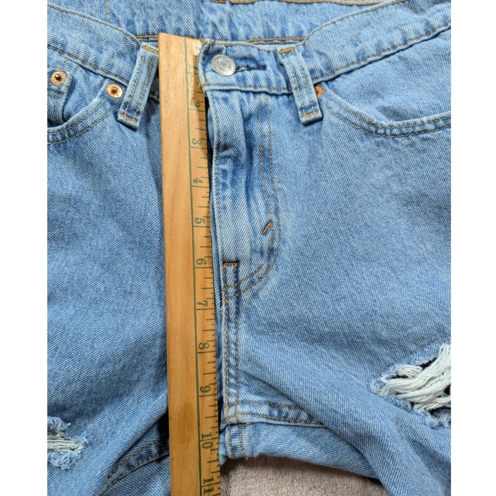 Levi's 511 Slim Jeans Mens 31x32 Light Wash Distressed Ripped Streetwear Denim - Picture 4 of 12